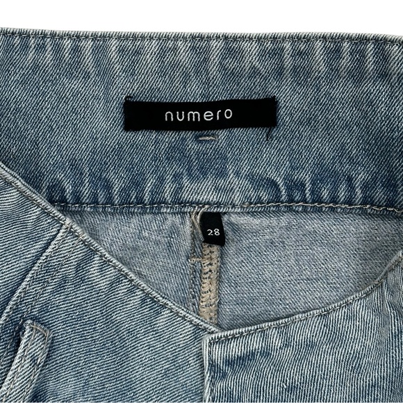 Numero Light Wash Straight Leg Denim Jeans - Womens Size 28 - Picture 2 of 6